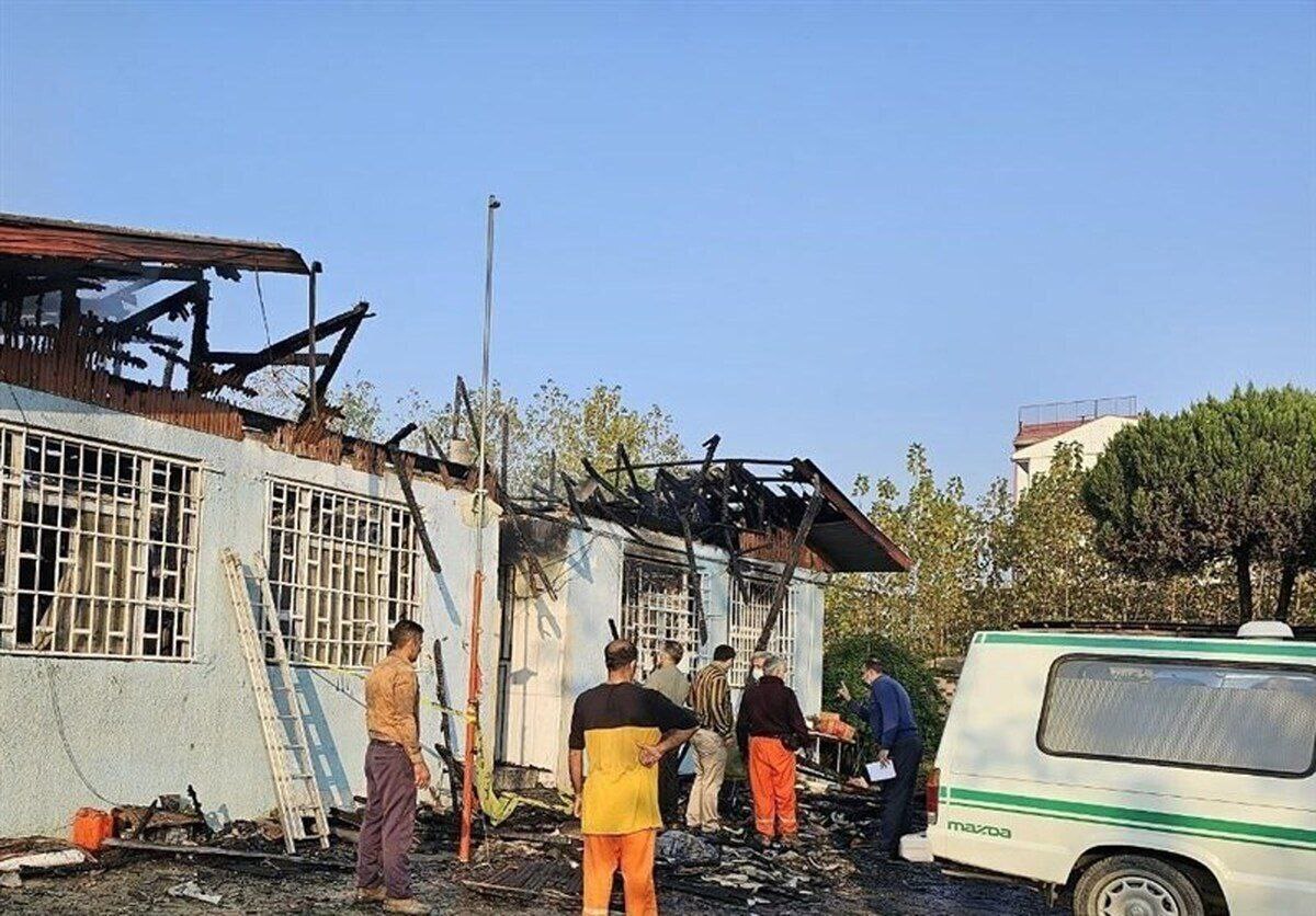 آتش‌ سوزی مرگبار کمپ ترک اعتیاد در لنگرود با ۲۷ کشته