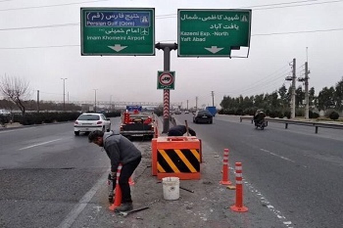 نصب بیش از 700 قطعه تجهیزات ایمنی ترافیک در بزرگراههای پایتخت