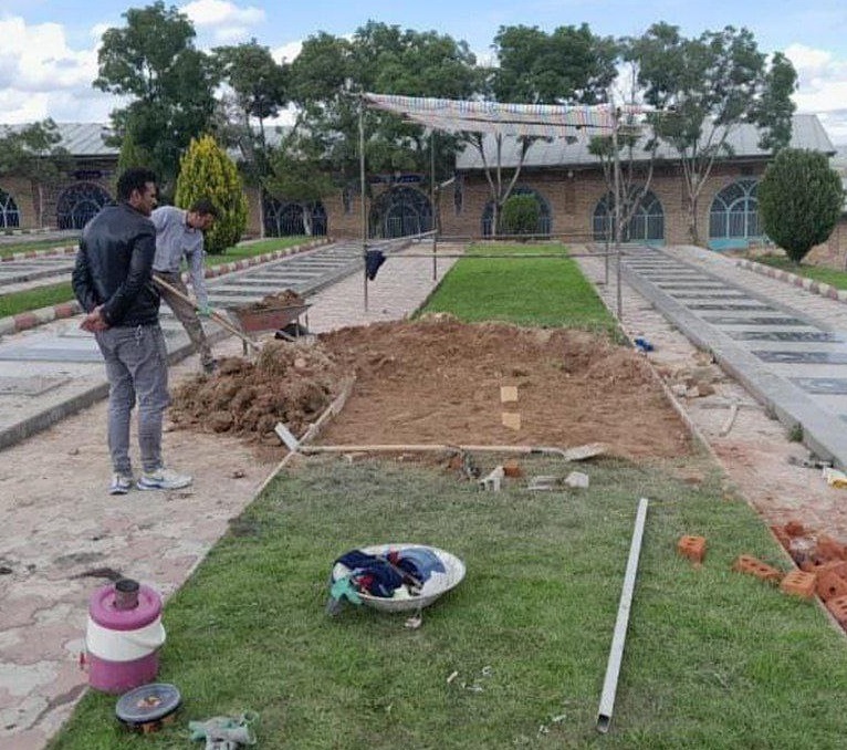 اولین تصویر از مزار شهید مالک رحمتی در مراغه