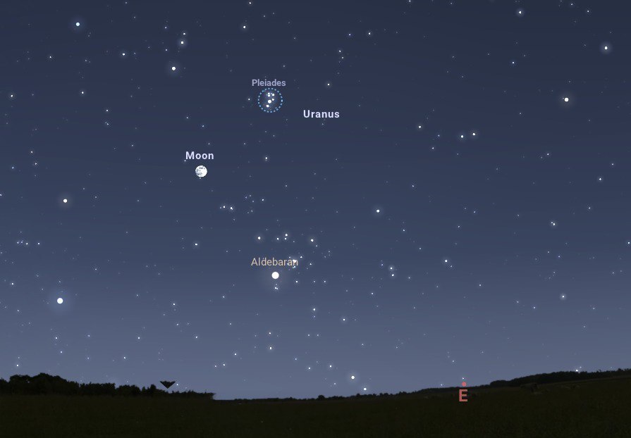 نمایی شبیه‌سازی شده از ابرماه شامگاه پنجشنبه 13 آذر